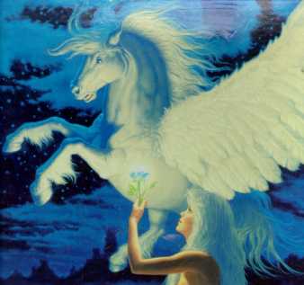 Hildebrandt Pegasus and girl