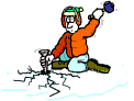 ice breaker man with axe.