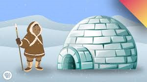 Igloo and eskimo