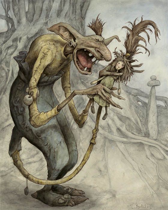 troll holding prey